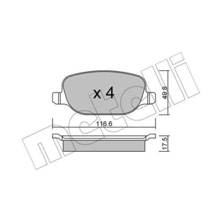 METELLI 22-0704-0 Plaquettes de frein