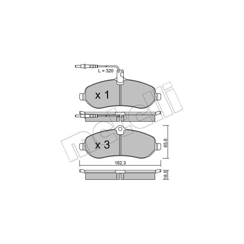 METELLI 22-0707-0 Brake Pads Set Front for