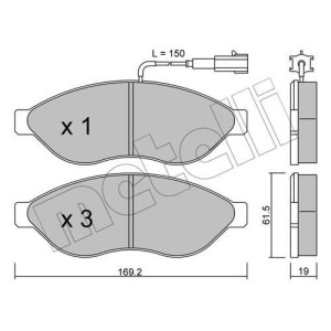 METELLI 22-0708-0 Brake Pads Set Front for