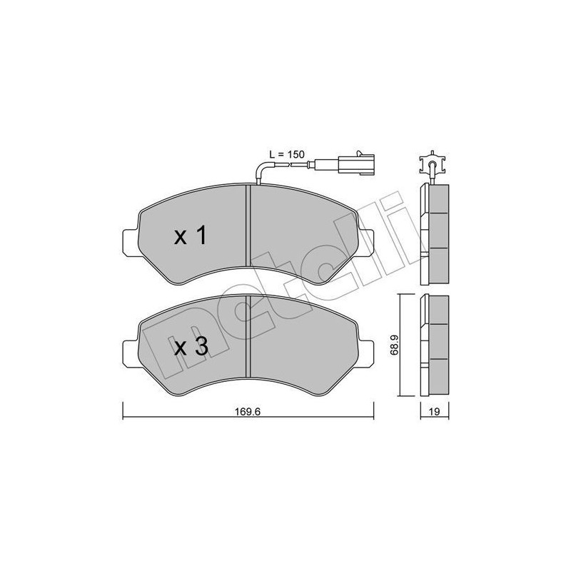 METELLI 22-0709-0 Plaquettes de frein