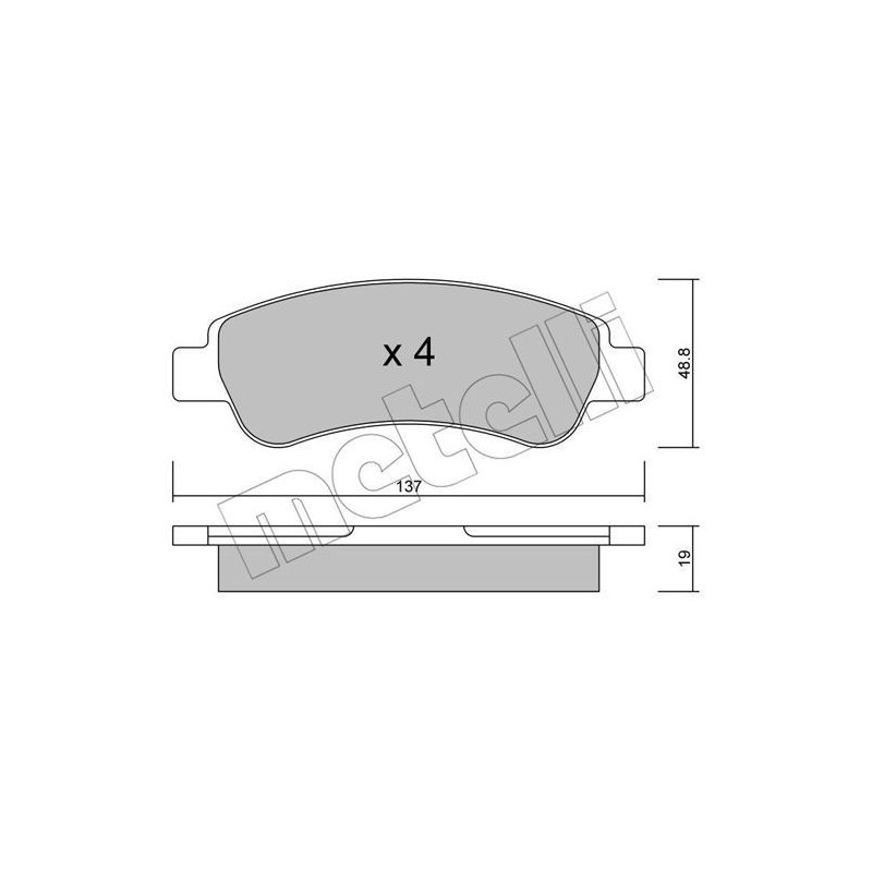 METELLI 22-0710-0 Klocki hamulcowe