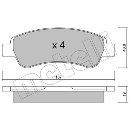 METELLI 22-0710-0 Pastiglie freno
