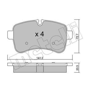 METELLI 22-0711-0 Brzdové platničky Zadné pre