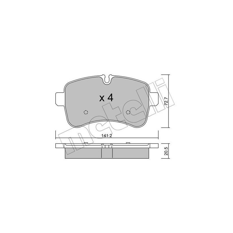 METELLI 22-0711-0 Plaquettes de frein Arrière pour