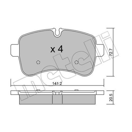 METELLI 22-0711-0 Brake Pads Set Rear for