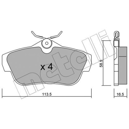 METELLI 22-0712-0 Brake Pads Set Rear for