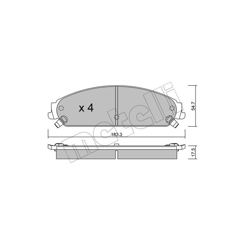 METELLI 22-0717-0 Brzdové destičky