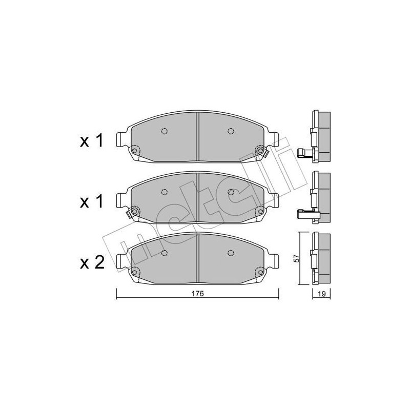 METELLI 22-0719-0 Klocki hamulcowe Przód dla
