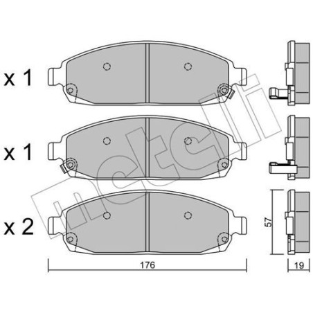 METELLI 22-0719-0 Bremsbeläge Vorne für