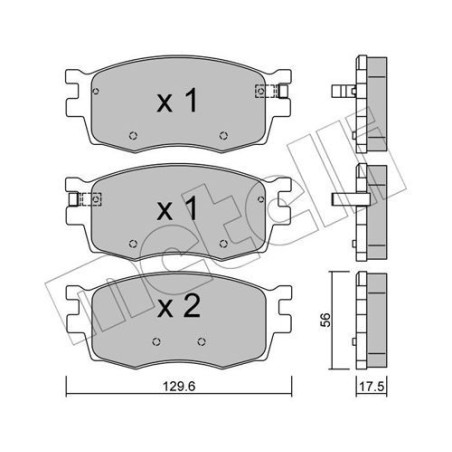 METELLI 22-0724-0 Klocki hamulcowe Przód dla