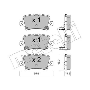 METELLI 22-0729-0 Brake Pads Set Rear for