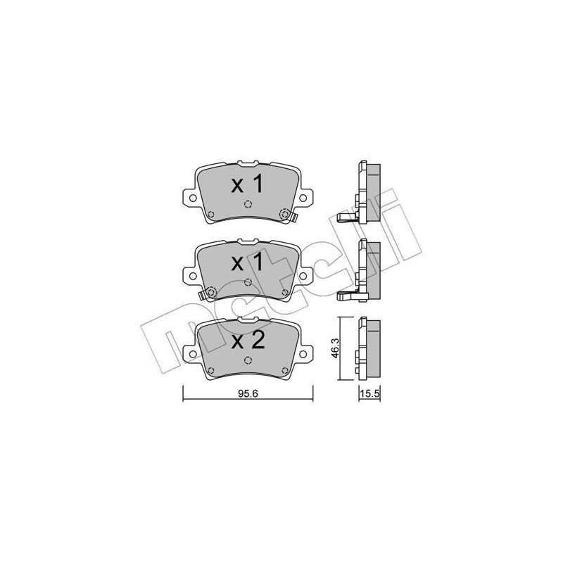 METELLI 22-0729-0 Brake Pads Set Rear for