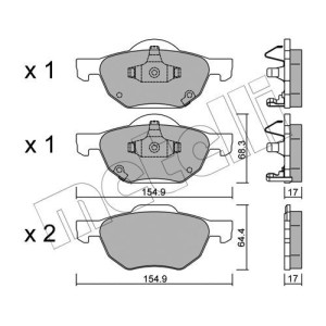 METELLI 22-0730-0 Bremsbeläge Vorne für