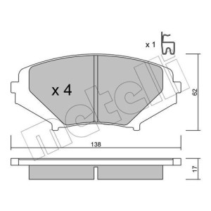 METELLI 22-0732-0 Plaquettes de frein