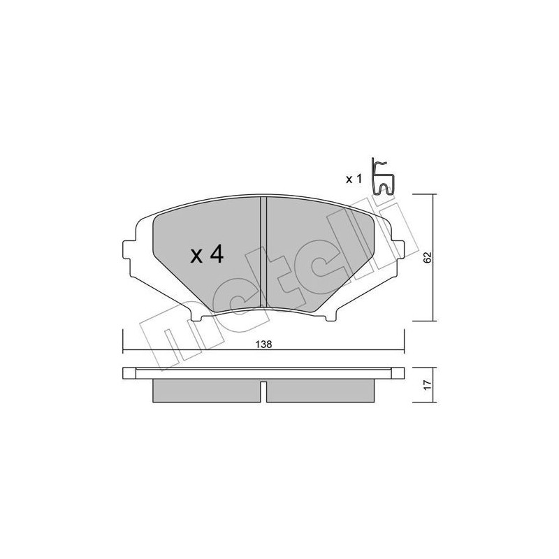 METELLI 22-0732-0 Plaquettes de frein