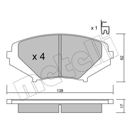 METELLI 22-0732-0 Plaquettes de frein