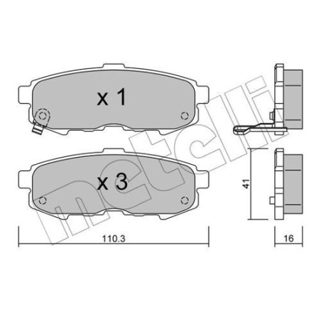 METELLI 22-0735-0 Plaquettes de frein