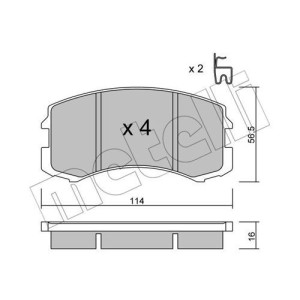 METELLI 22-0736-0 Bremsbeläge Vorne für