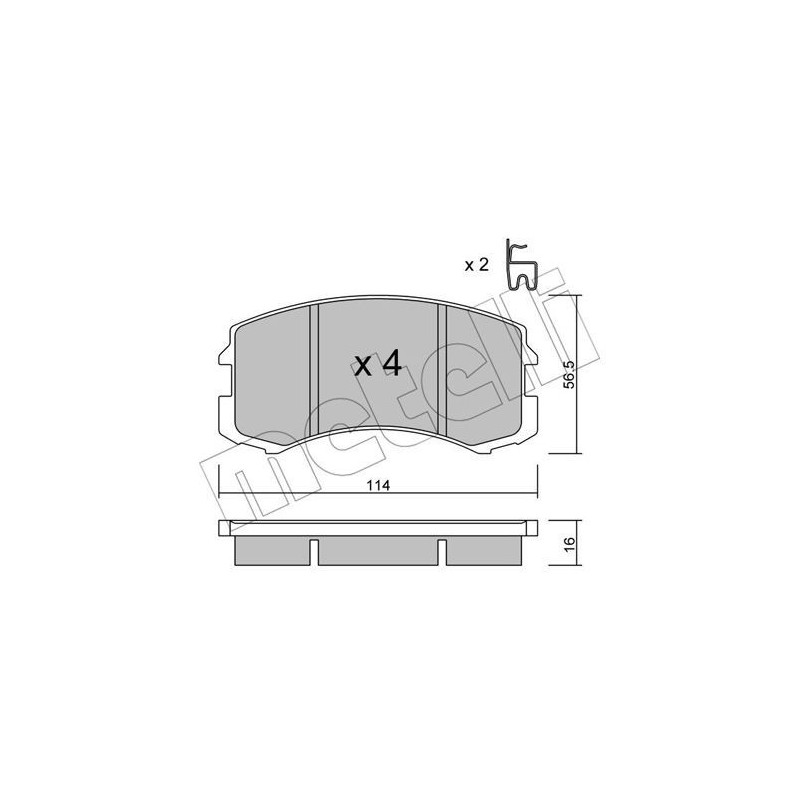 METELLI 22-0736-0 Bremsbeläge Vorne für