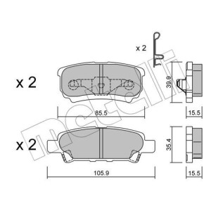 METELLI 22-0737-0 Brake Pads Set
