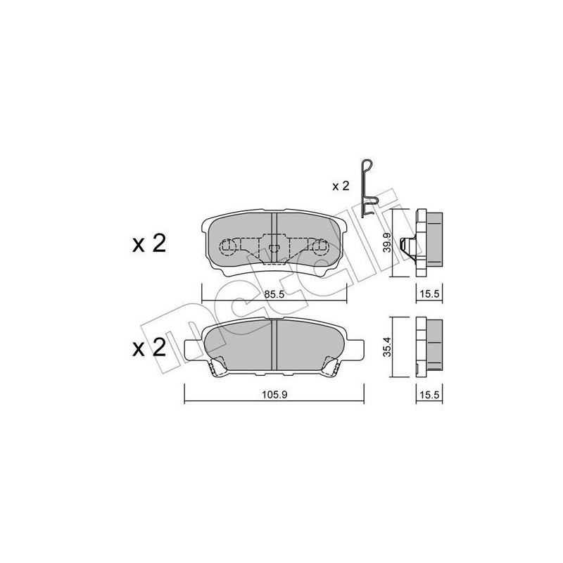 METELLI 22-0737-0 Brake Pads Set