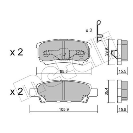 METELLI 22-0737-0 Brzdové destičky