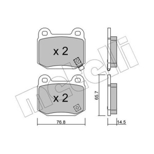 METELLI 22-0739-0 Klocki hamulcowe Tył dla
