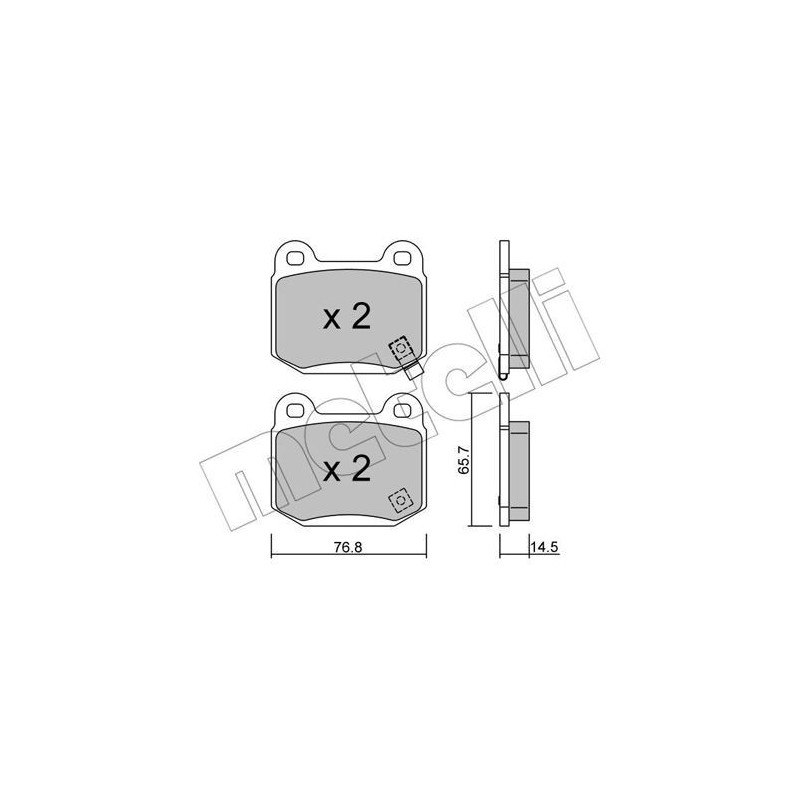 METELLI 22-0739-0 Pastillas de freno Trasero para