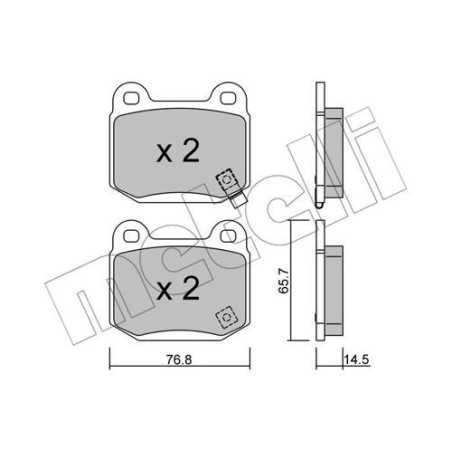 METELLI 22-0739-0 Plaquettes de frein Arrière pour