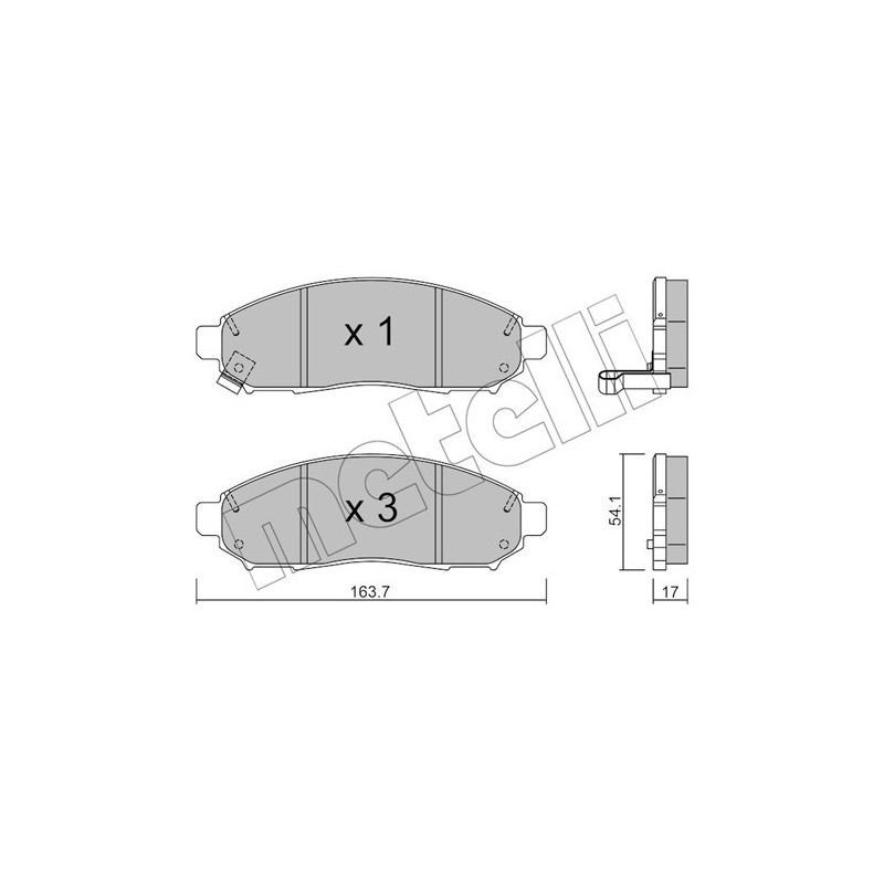 METELLI 22-0743-0 Klocki hamulcowe