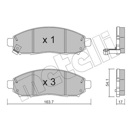 METELLI 22-0743-0 Brake Pads Set