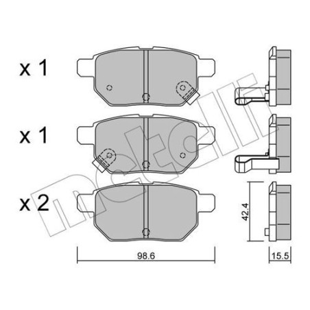 METELLI 22-0746-0 Pastiglie freno