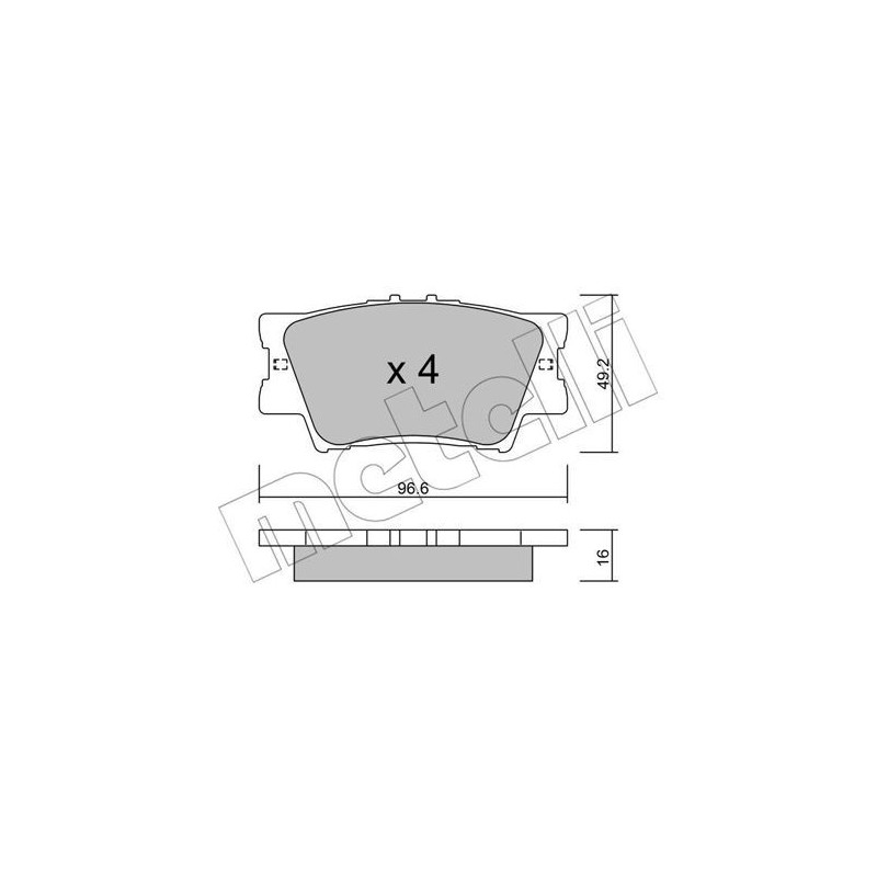 METELLI 22-0749-0 Plaquettes de frein Arrière pour