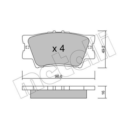METELLI 22-0749-0 Pastiglie freno Posteriore per