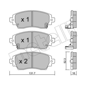 METELLI 22-0750-0 Brake Pads Set