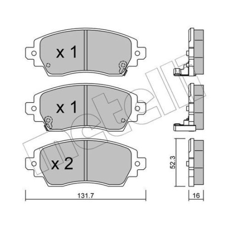 METELLI 22-0750-0 Plaquettes de frein