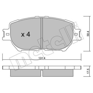 METELLI 22-0751-0 Pastillas de freno Delantero para