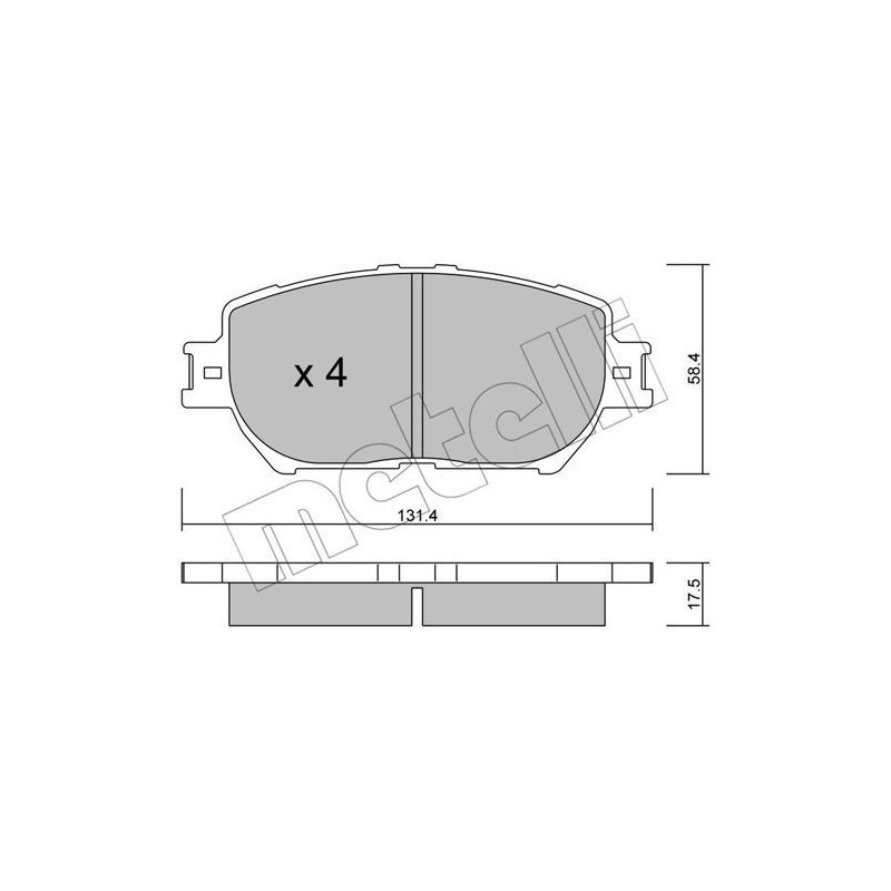 METELLI 22-0751-0 Brake Pads Set Front for