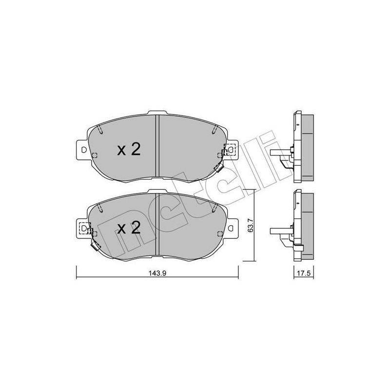 METELLI 22-0756-0 Plaquettes de frein