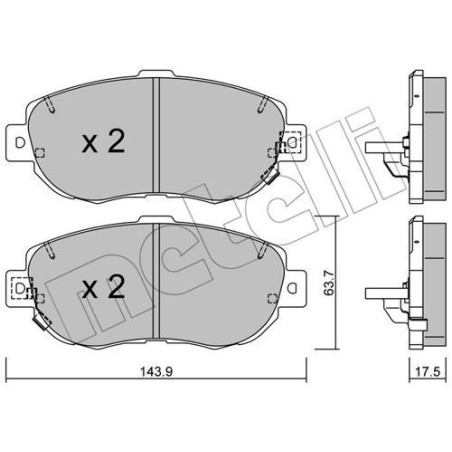 METELLI 22-0756-0 Brake Pads Set