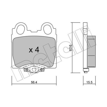 METELLI 22-0758-0 Brake Pads Set