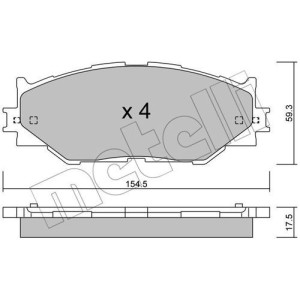 METELLI 22-0760-0 Brzdové platničky