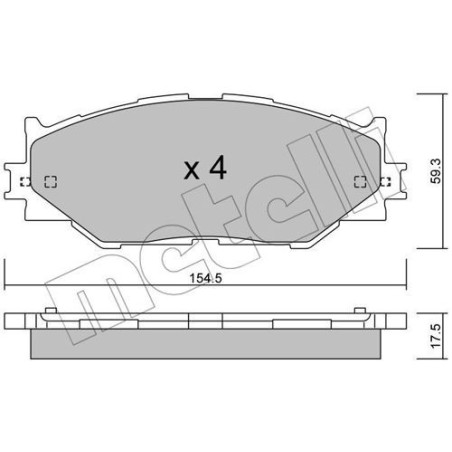 METELLI 22-0760-0 Klocki hamulcowe