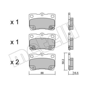 METELLI 22-0761-0 Plaquettes de frein