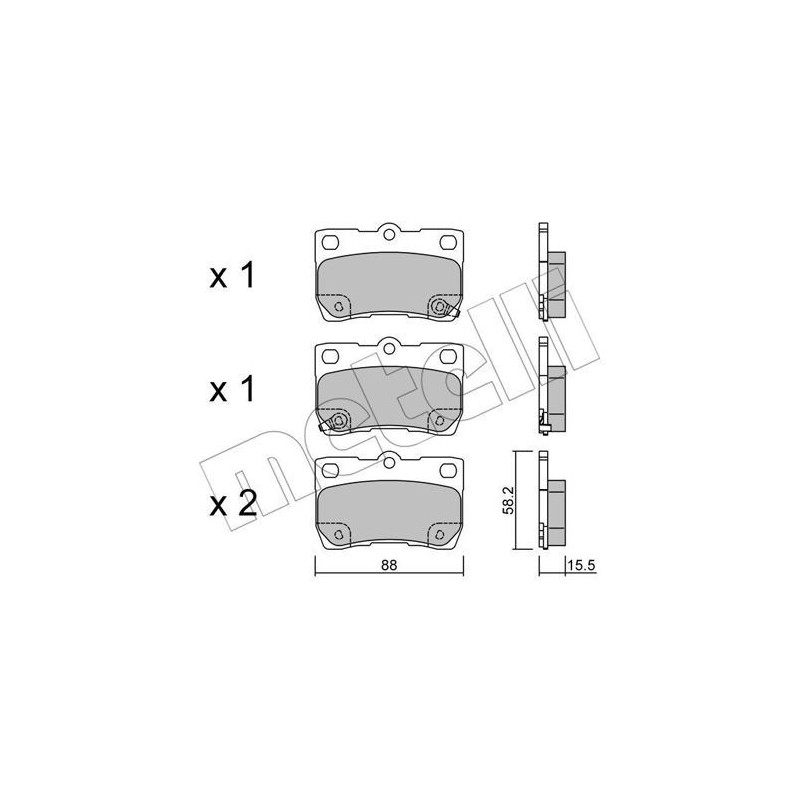 METELLI 22-0761-0 Plaquettes de frein