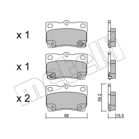 METELLI 22-0761-0 Brzdové destičky