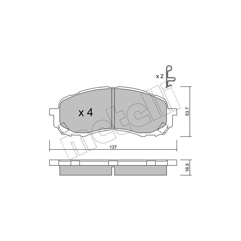 METELLI 22-0762-0 Brzdové platničky