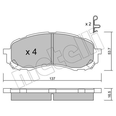 METELLI 22-0762-0 Pastiglie freno