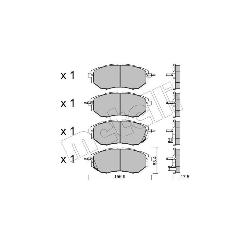 METELLI 22-0763-0 Plaquettes de frein Avant pour