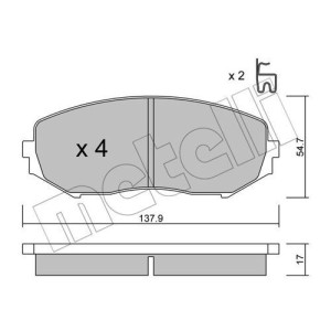 METELLI 22-0766-0 Brzdové platničky